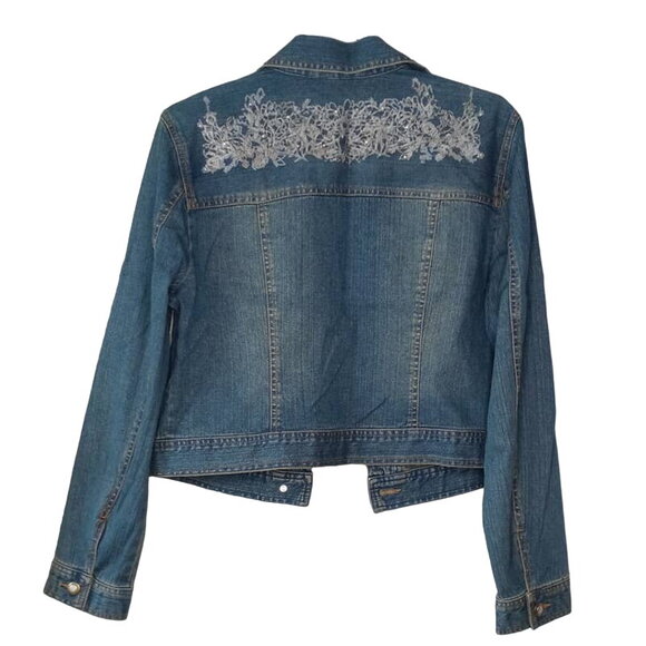 Spanner Painted Jean Jacket Women's Size 10 - NWT - Picture 2 of 6
